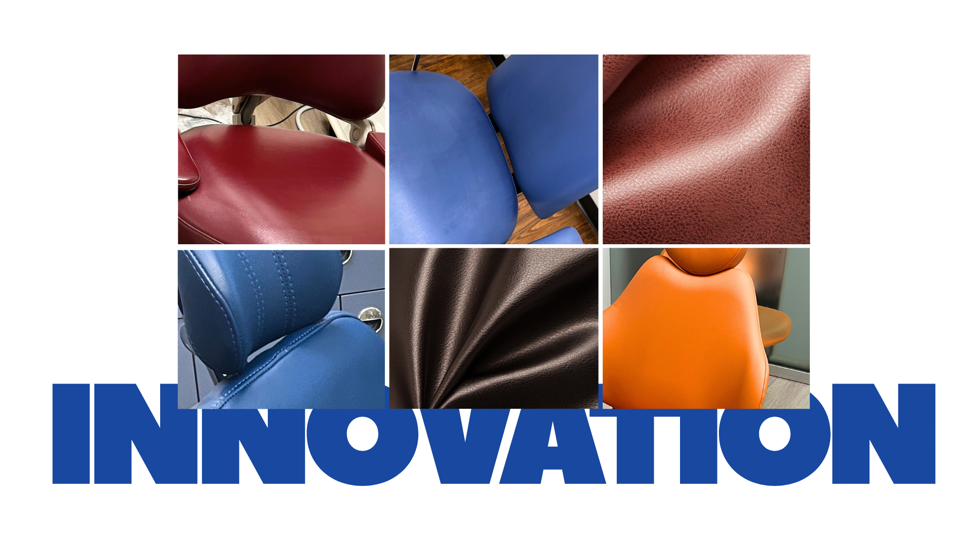Innovation restoration work — upholstery details and restored dental chairs